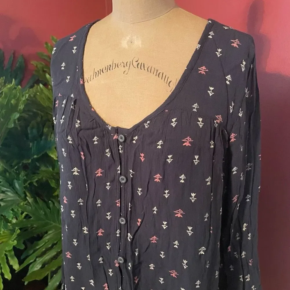 BILLABONG | dark blue button down tunic M - Picture 3 of 8